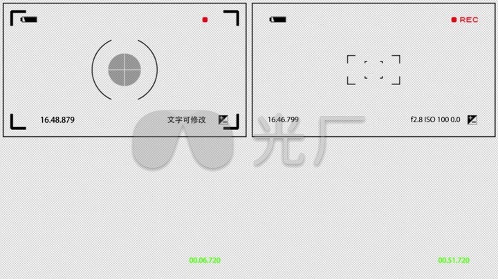 相机拍摄录制界面视频模板