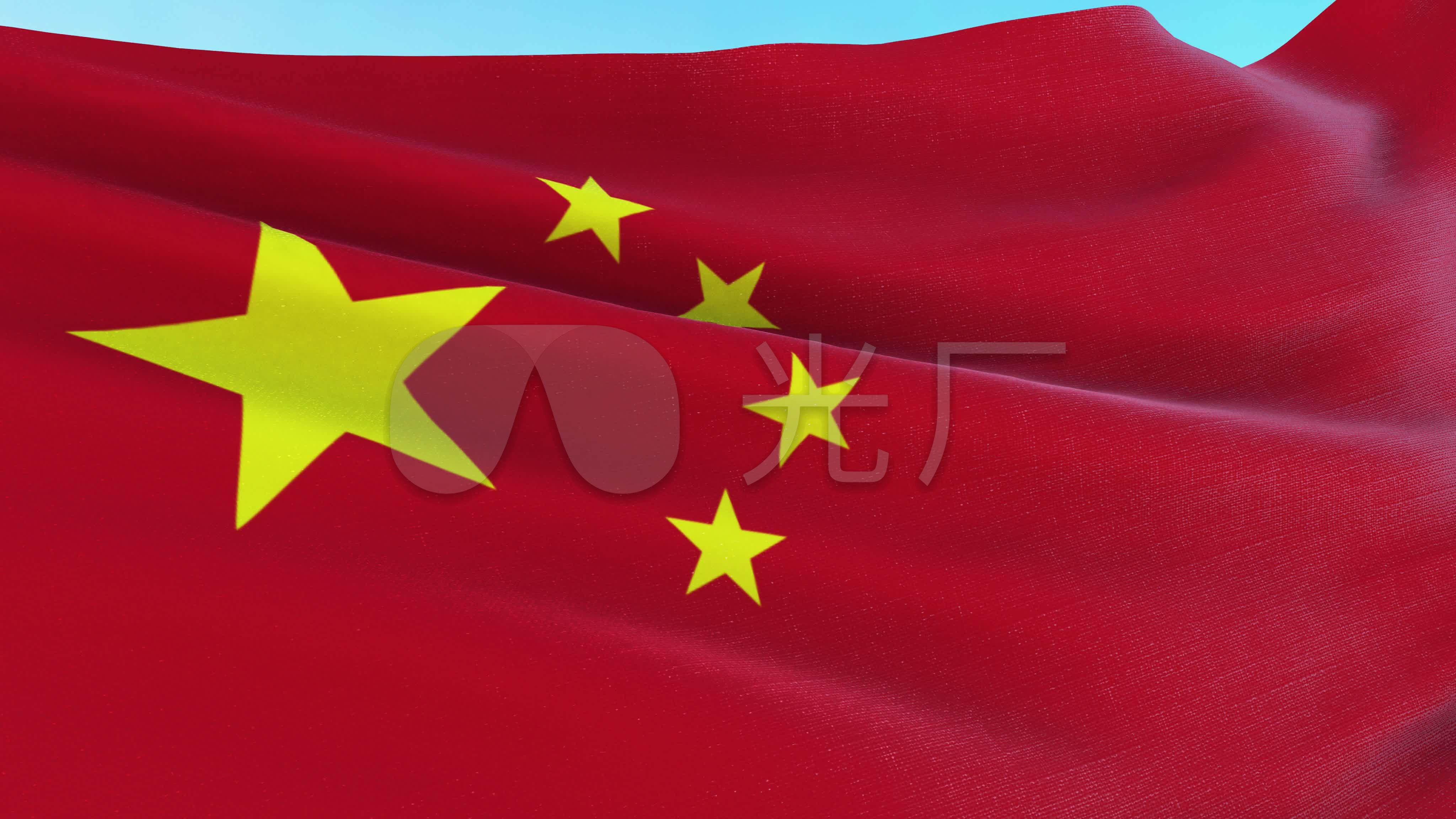 4k国旗,国旗,中华人民共和国五星红旗_4096x2304_高清视频素材下载
