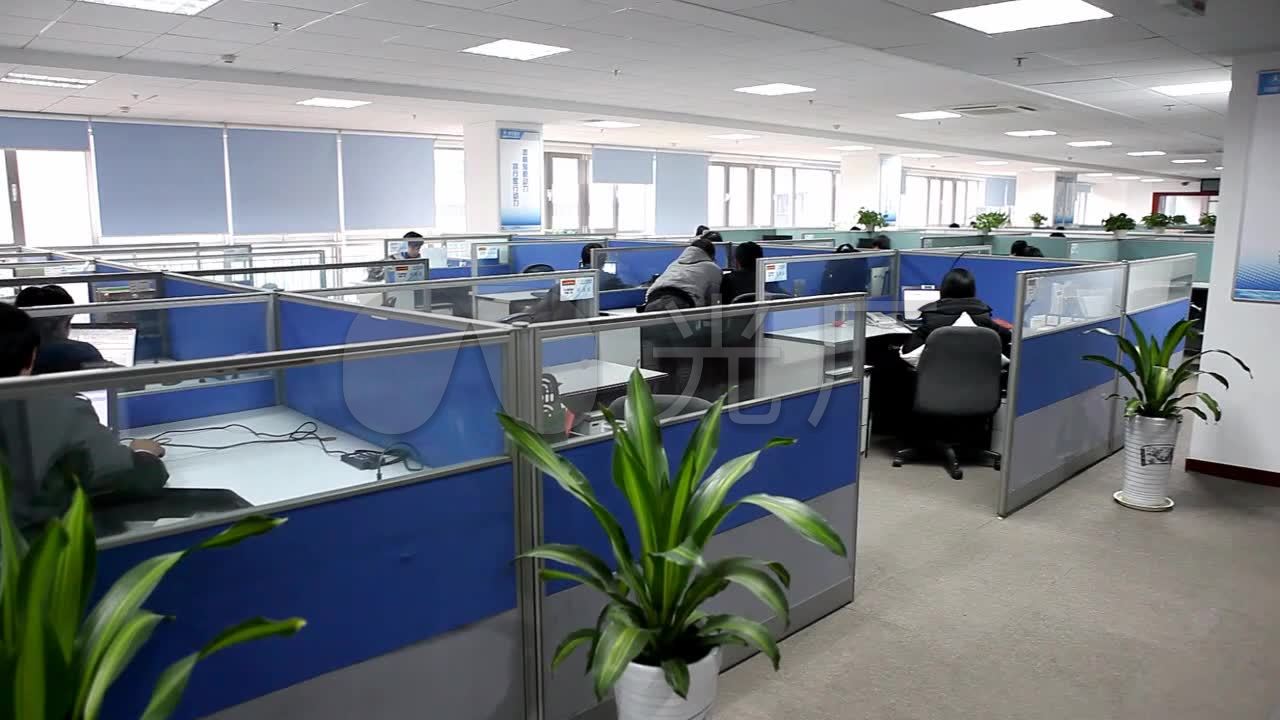 办公室,写字楼,员工办公实拍视频素材_1280x720_高清