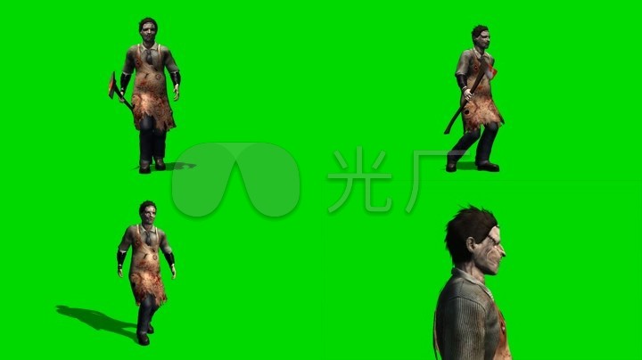 绿慕抠图素材丧尸