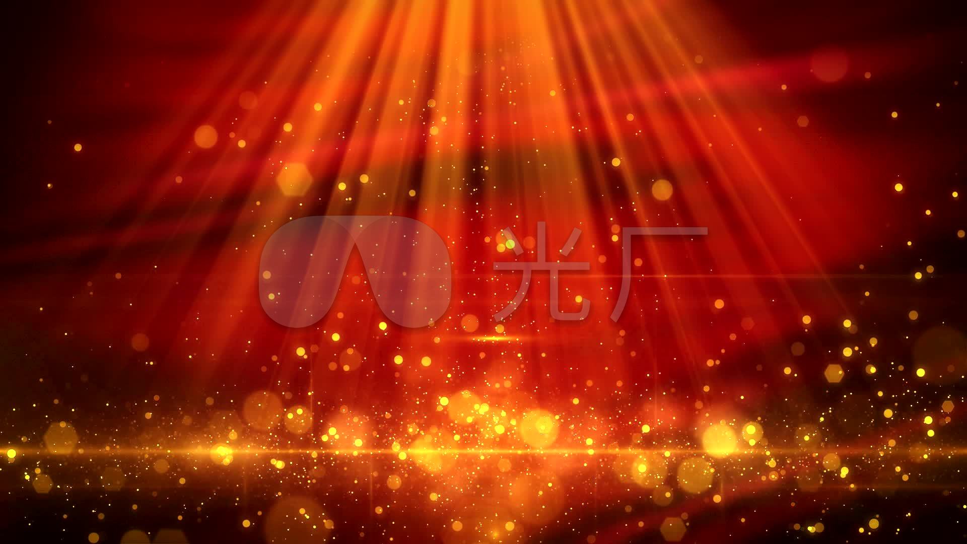 通用红色颁奖晚会红绸粒子背景篇章标题
