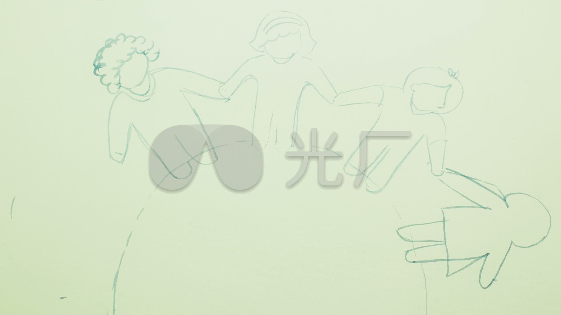 手绘儿童手拉手公益片头_1920x1080_高清视频素材下载(编号:1735747)
