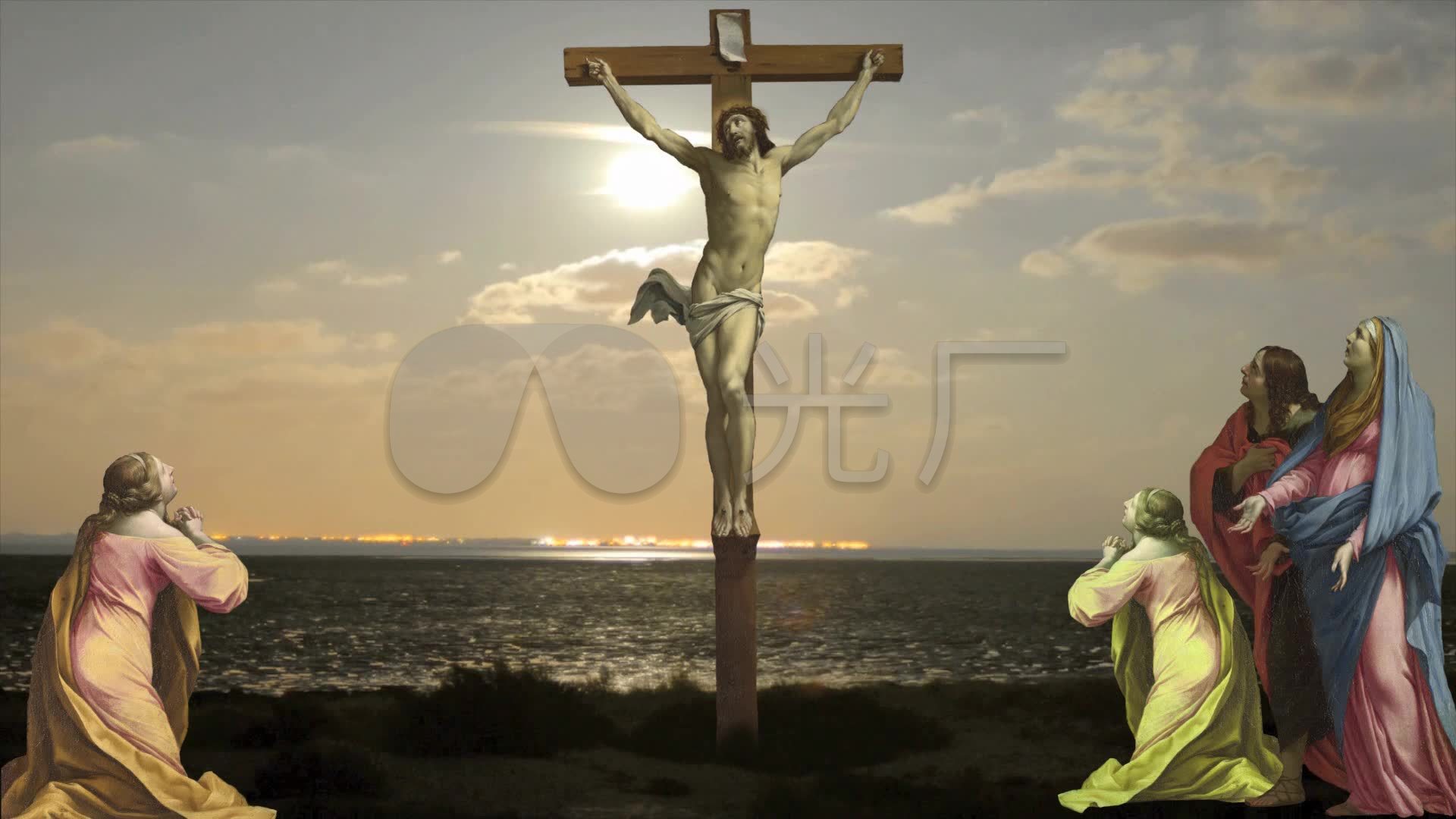 耶稣受难日被钉十字架_1920X1080_高清视频