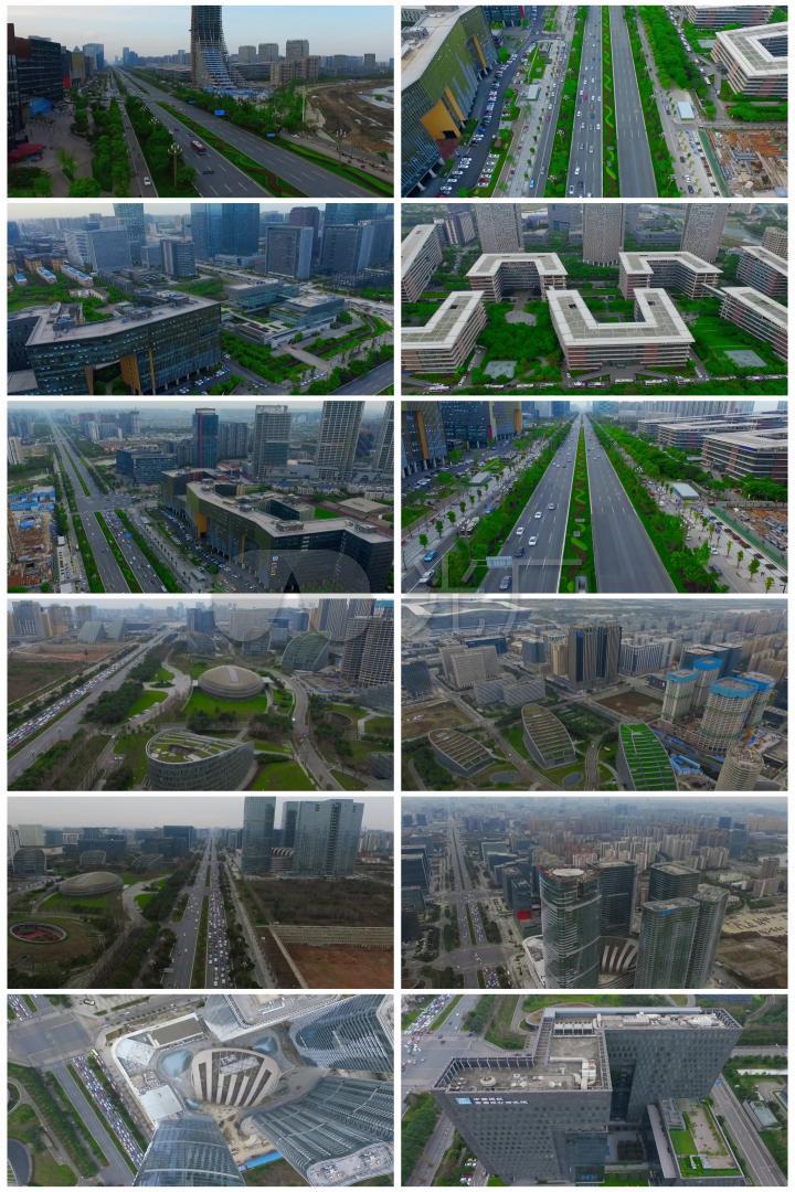 航拍成都城市建设
