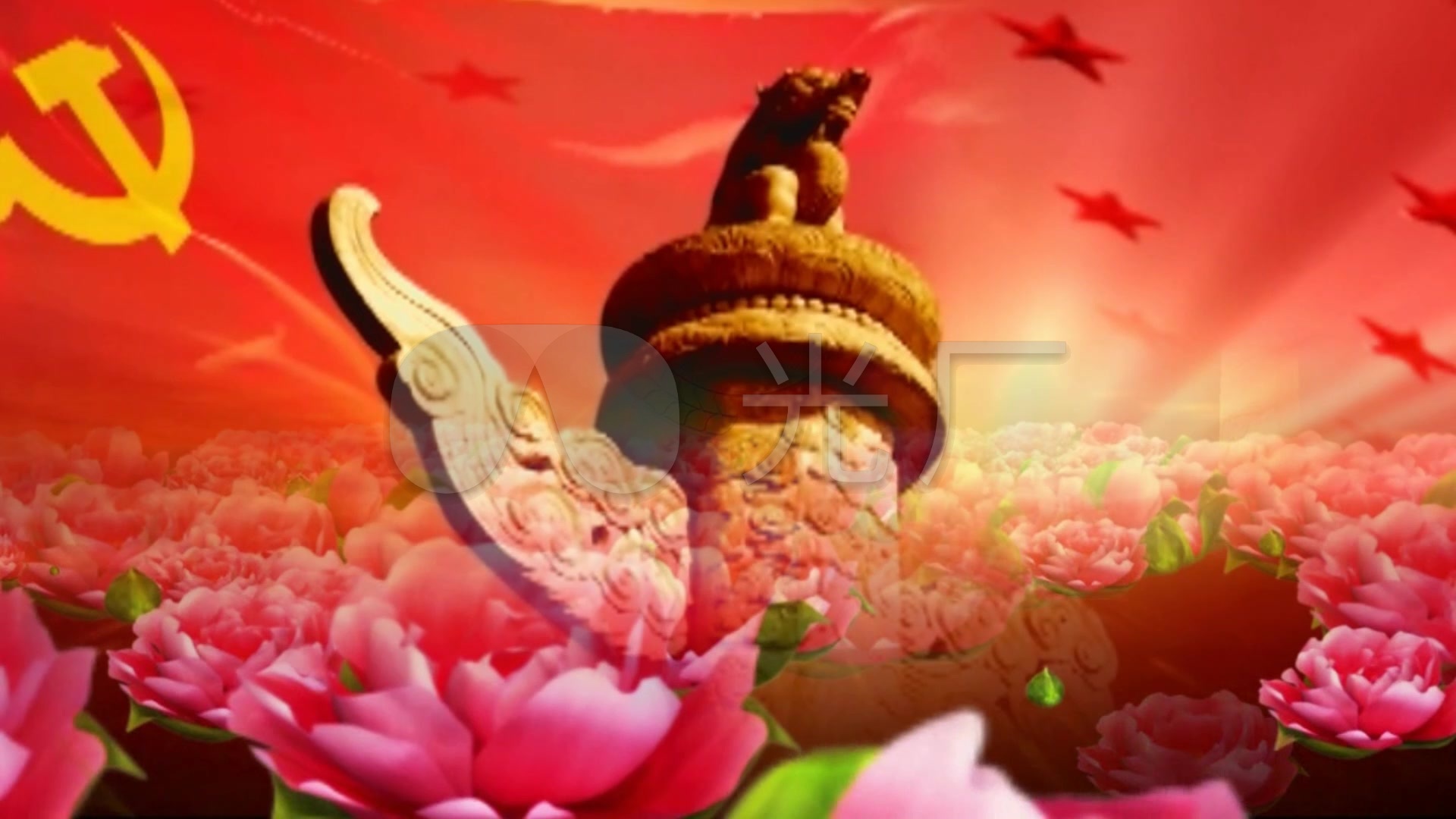 祖国万岁谭晶爱国歌曲国庆节舞台背景配乐_1920x1080
