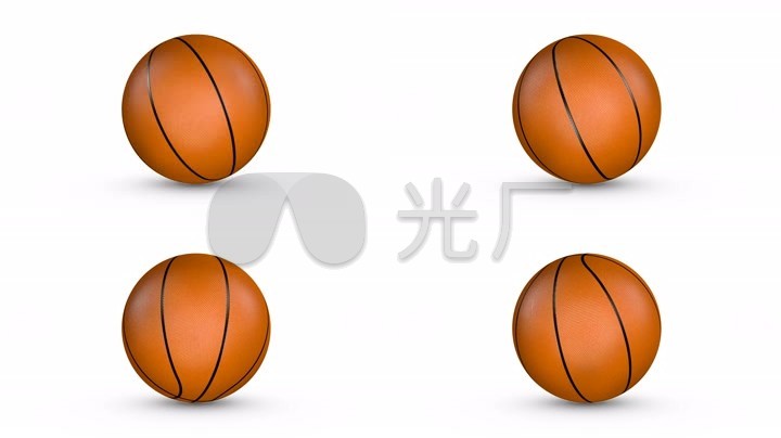 白背景旋转的篮球