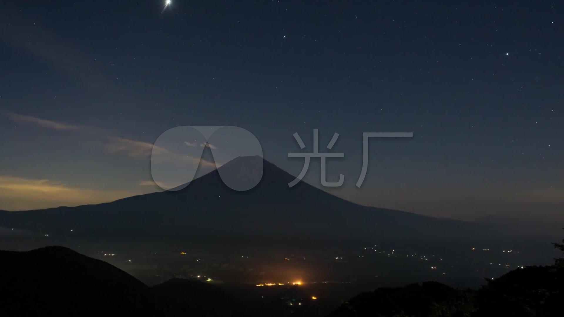 日本富士山风光与城市夜景
