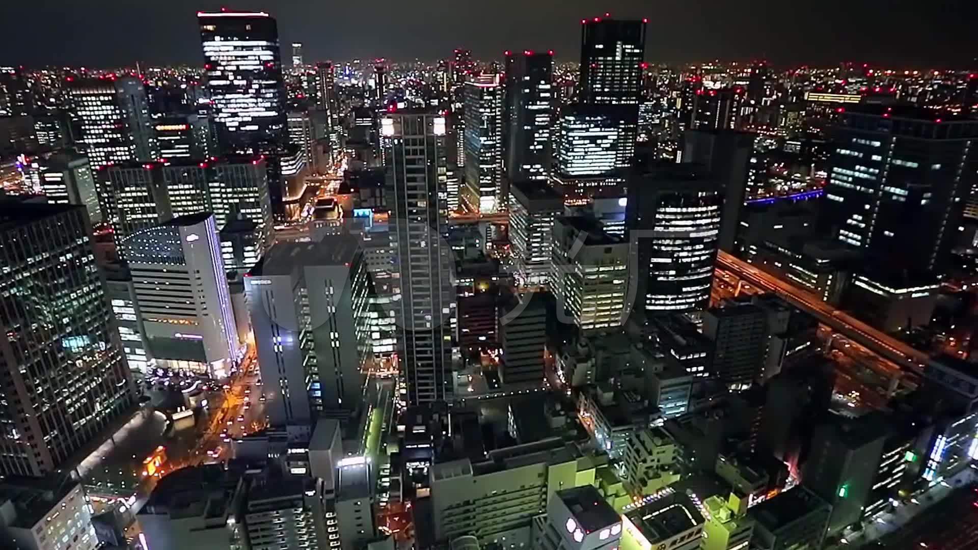 日本大阪夜景航拍