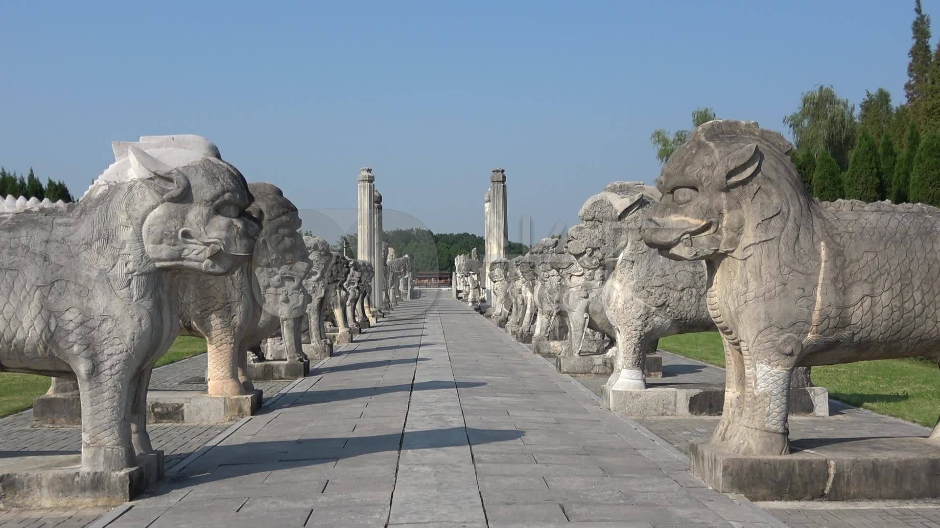 明祖陵石像神道_1920x1080_高清视频素材下载(编号:1770105)_实拍视频