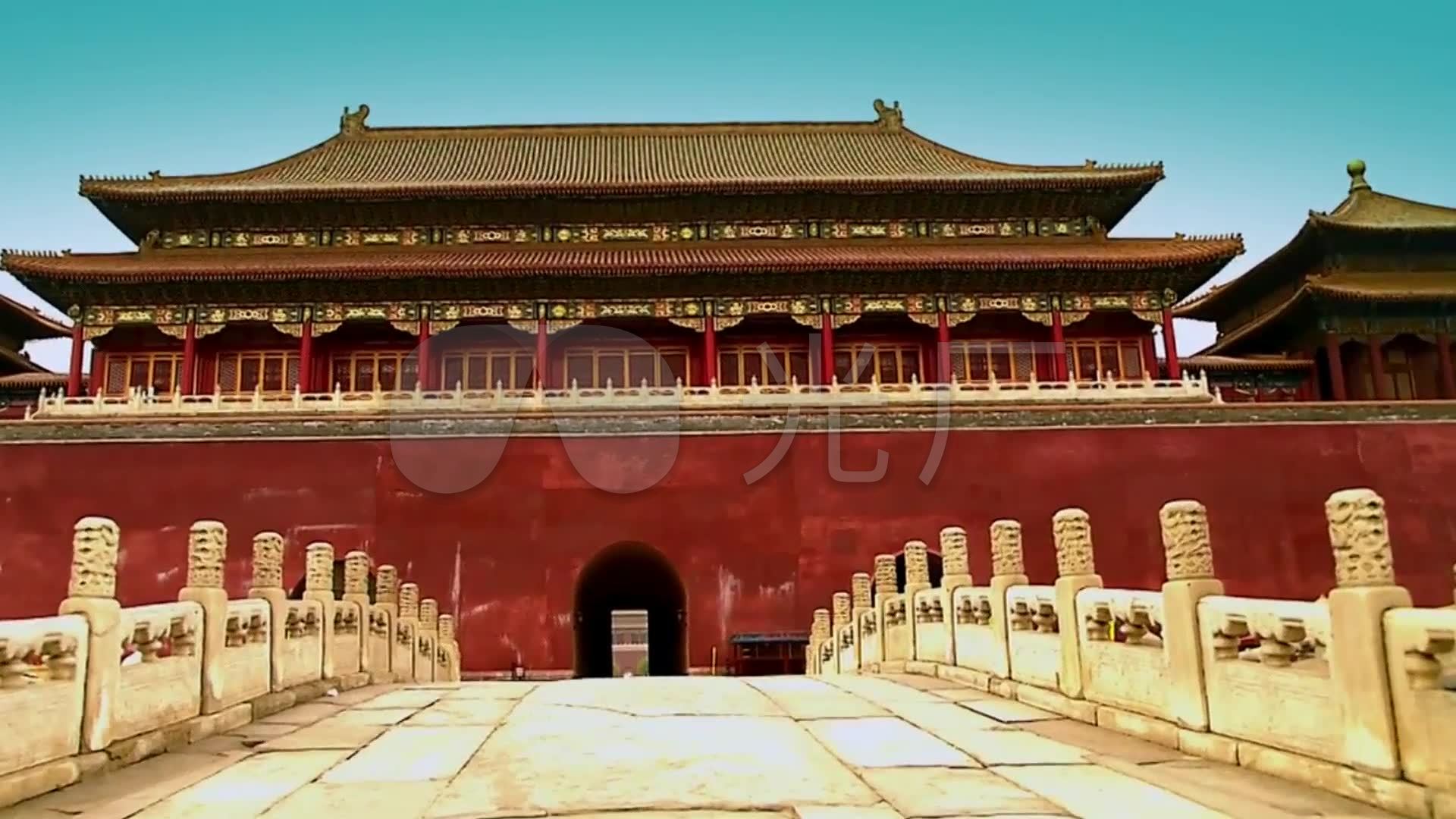 北京 故宫 宫殿 宫殿俯拍 宫殿全貌 三维动画
