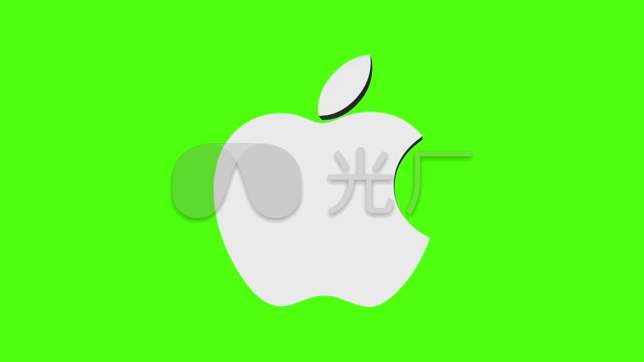 ios小组件图片素材绿色,ios小组件图片素材 3d苹果logo展示绿色通道背景_1280x720_高清视频素材下载(编号