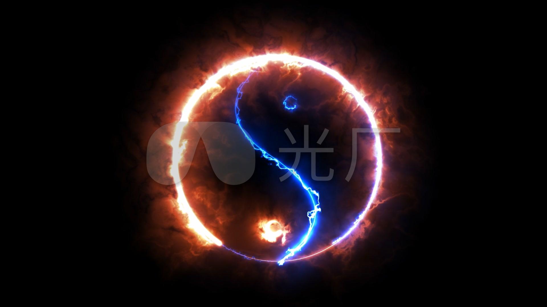 阴阳太极八卦带alpha通道_1920x1080_高清视频素材下载(编号:1796647)