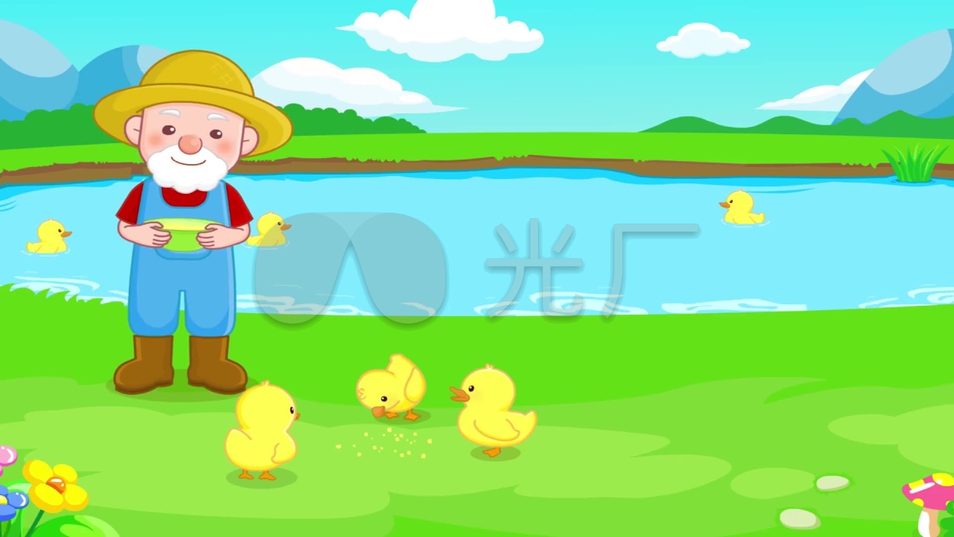 Old macdonald,old navy oldmacdonald英文歌曲背景_1920x1080_高清视频素材