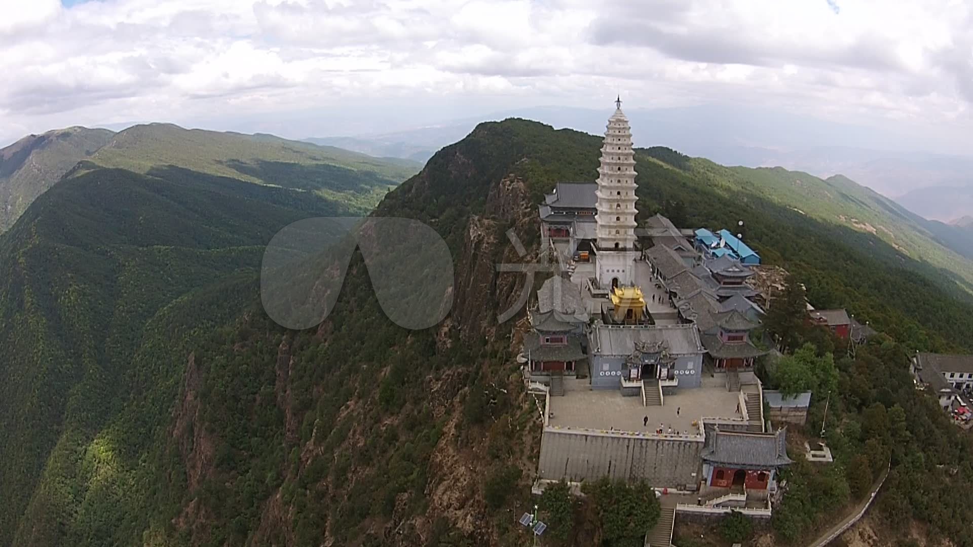 佛教圣地鸡足山航拍_1920x1080_高清视频素材下载(编号:1804843)_实拍