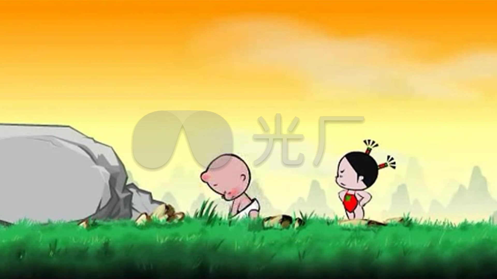小破孩爱情贺卡自己做主_1920x1080_高清视频素材下载