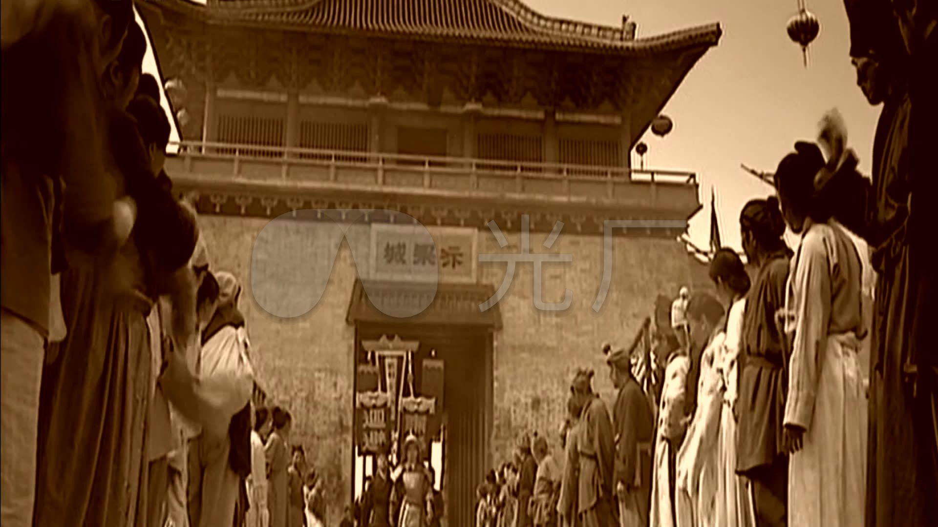 古代老百姓迎接官员官兵进京营地军队训练操_1920x1080_高清视频素材