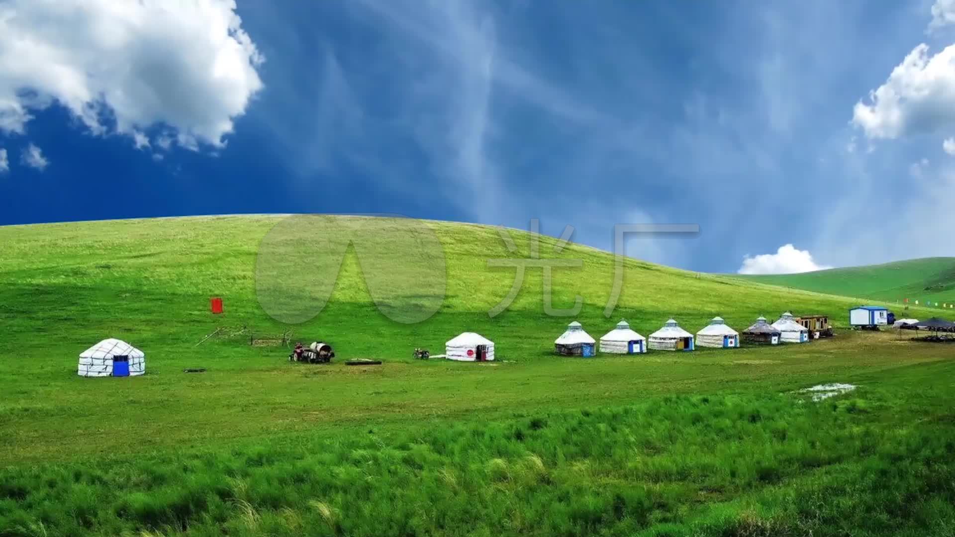 大草原蒙古包配乐-草原上的月亮