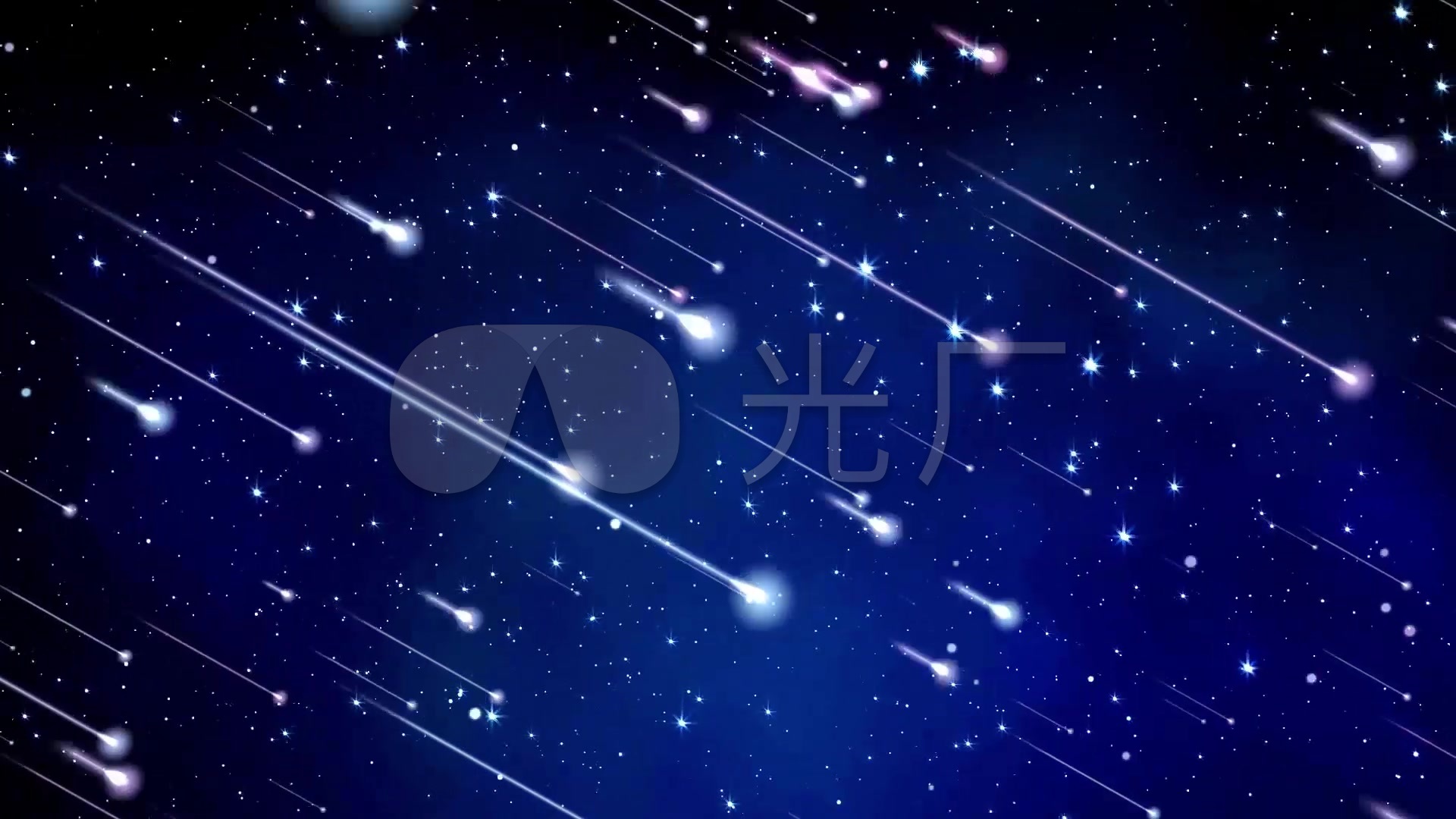 蓝色星空流星_1920x1080_高清视频素材下载(编号:)