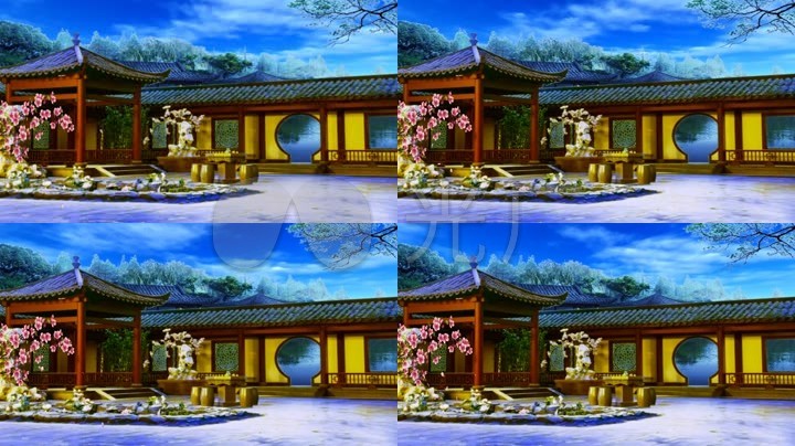 古代花园景