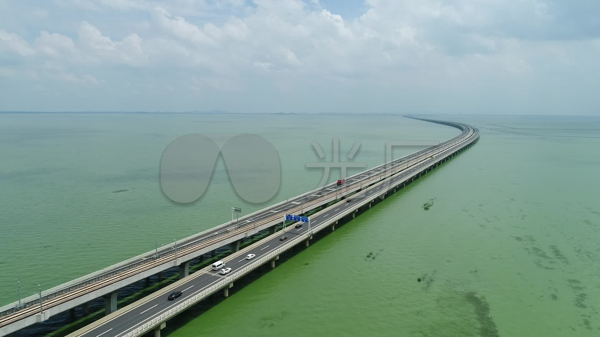 石臼湖大桥航拍湖中大桥航拍3