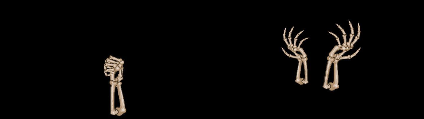 骷髅手蹦出