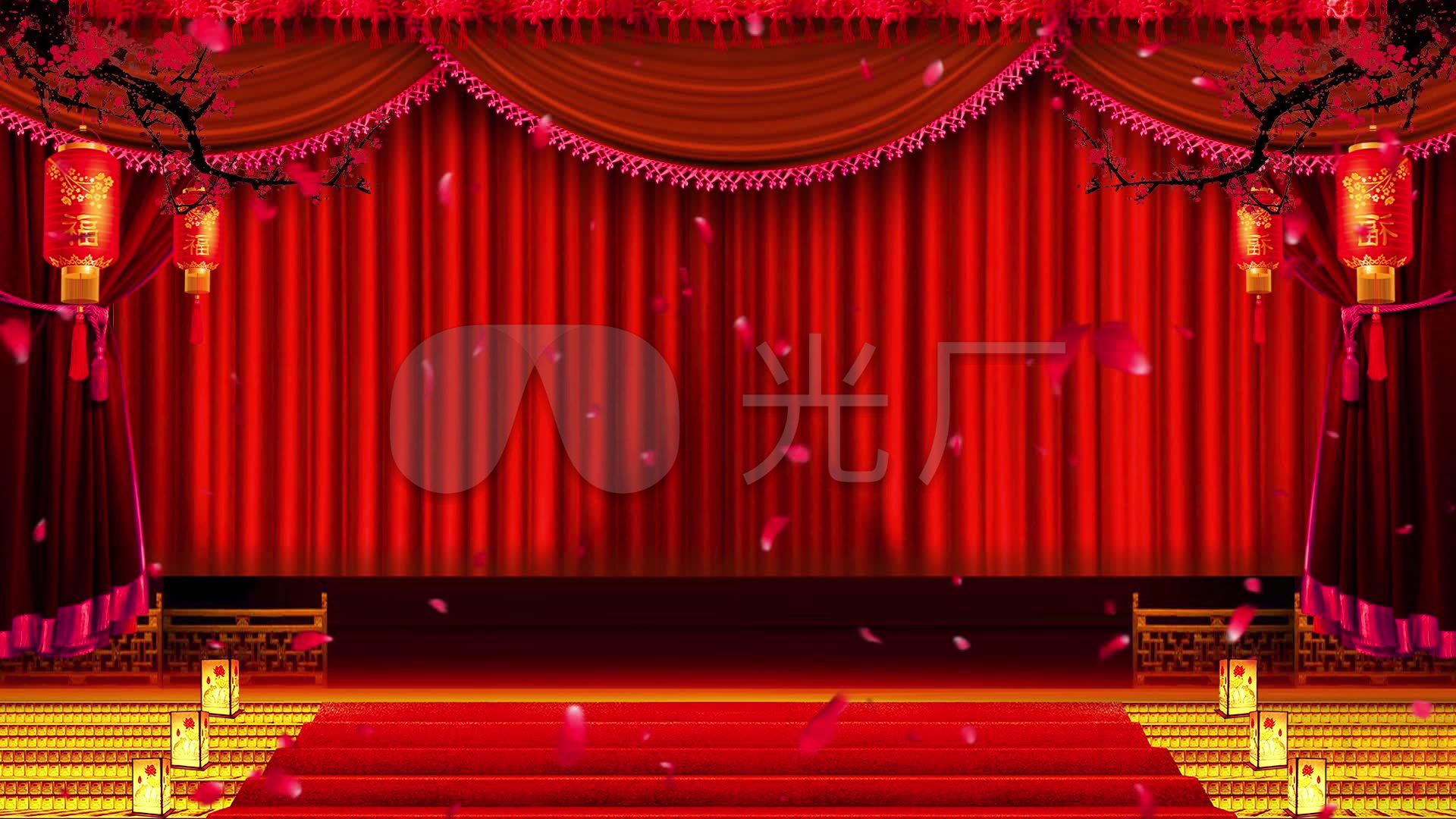 喜庆相声小品戏曲戏剧舞台幕布背景