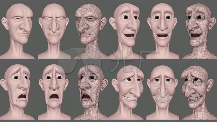 三维c4d人物头像模型
