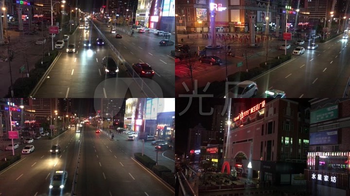 夜晚街景视频素材