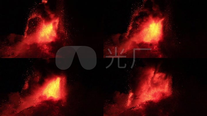 火火苗火山爆发地狱之门岩浆熔岩火山地质灾害喷发力量燃烧激情火焰