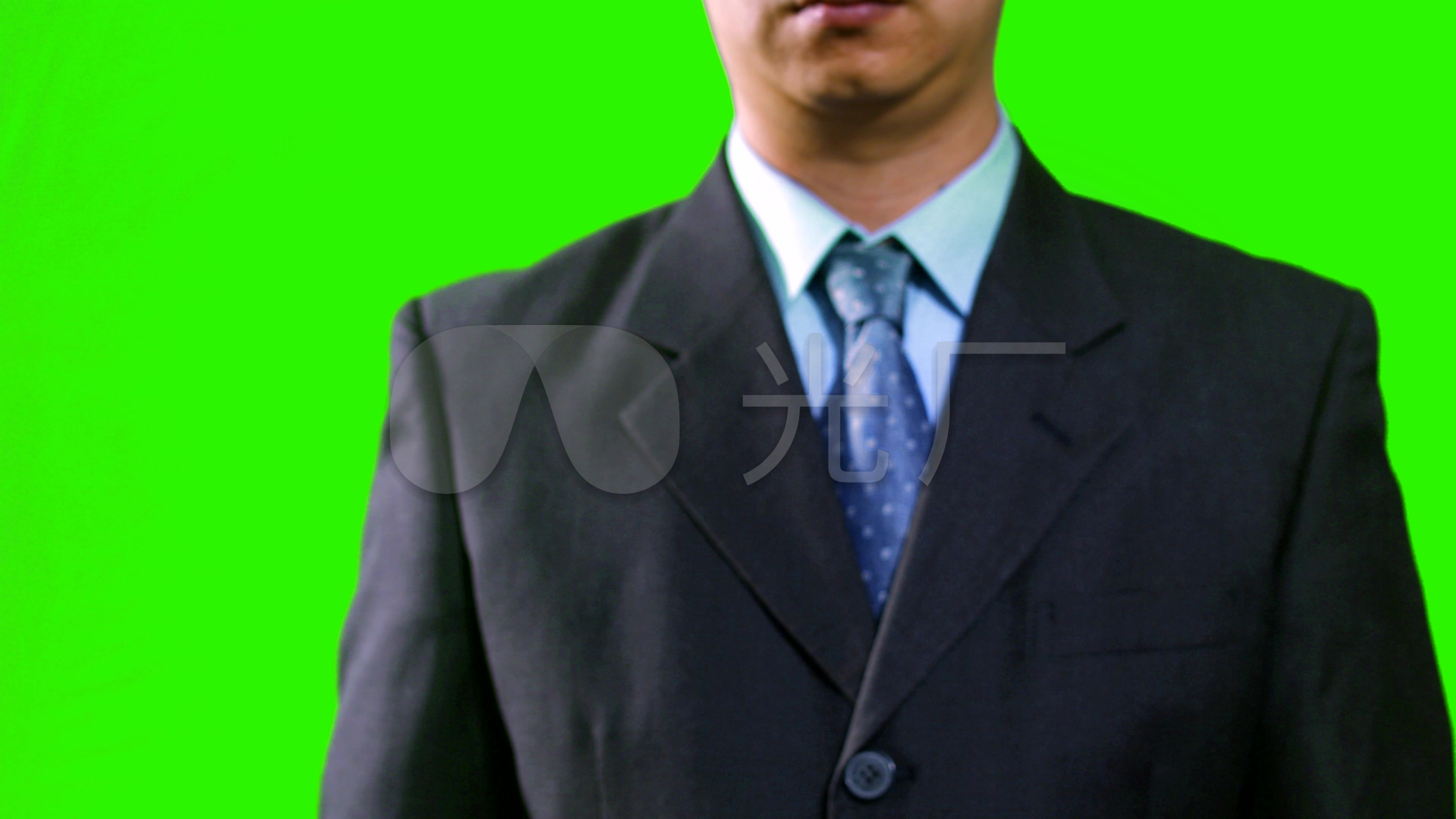 4K商务人士点击屏幕科技感背景绿布抠像_384