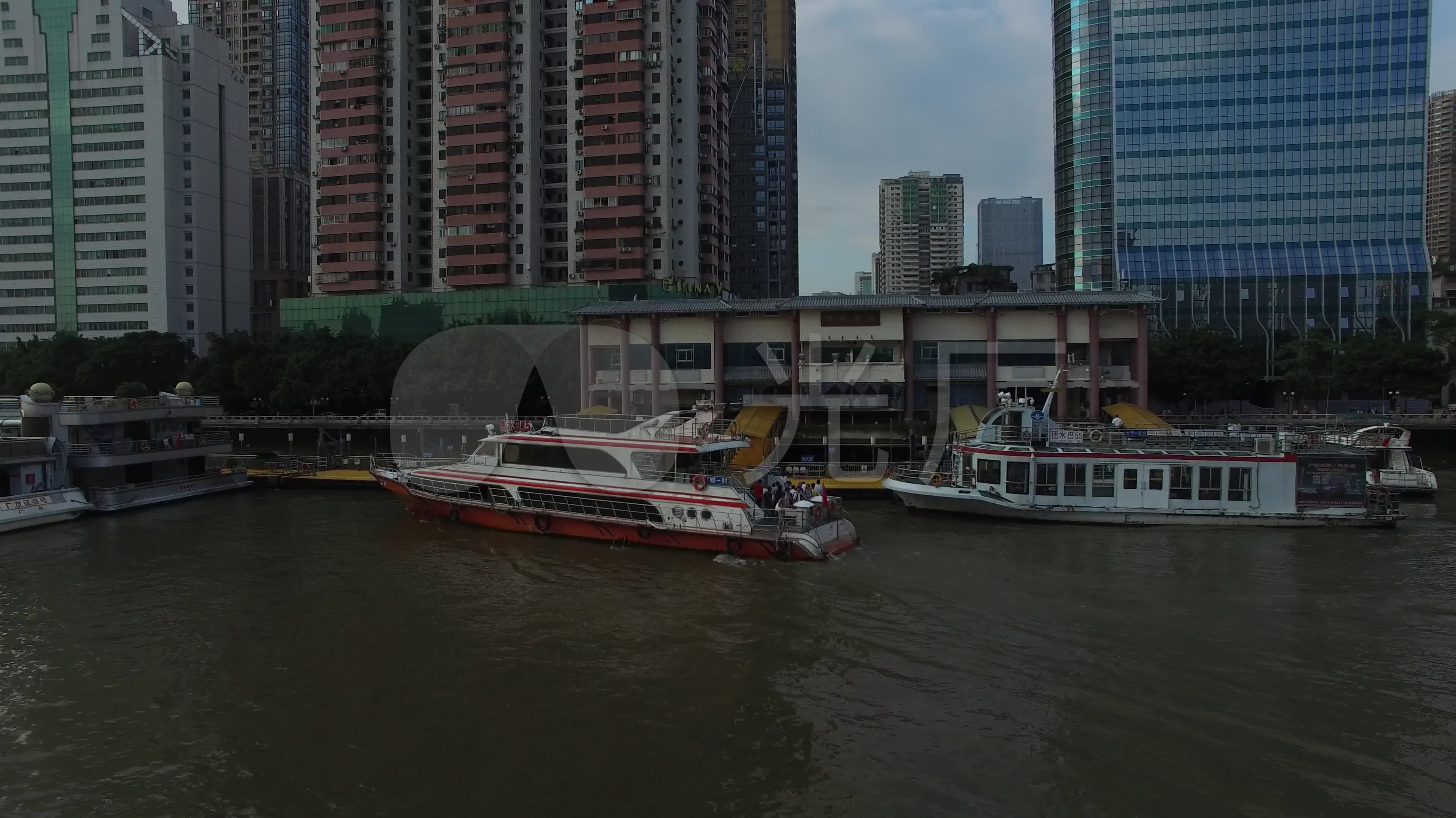 【4k】广州天字码头_3840x2160_高清视频素材下载(:)