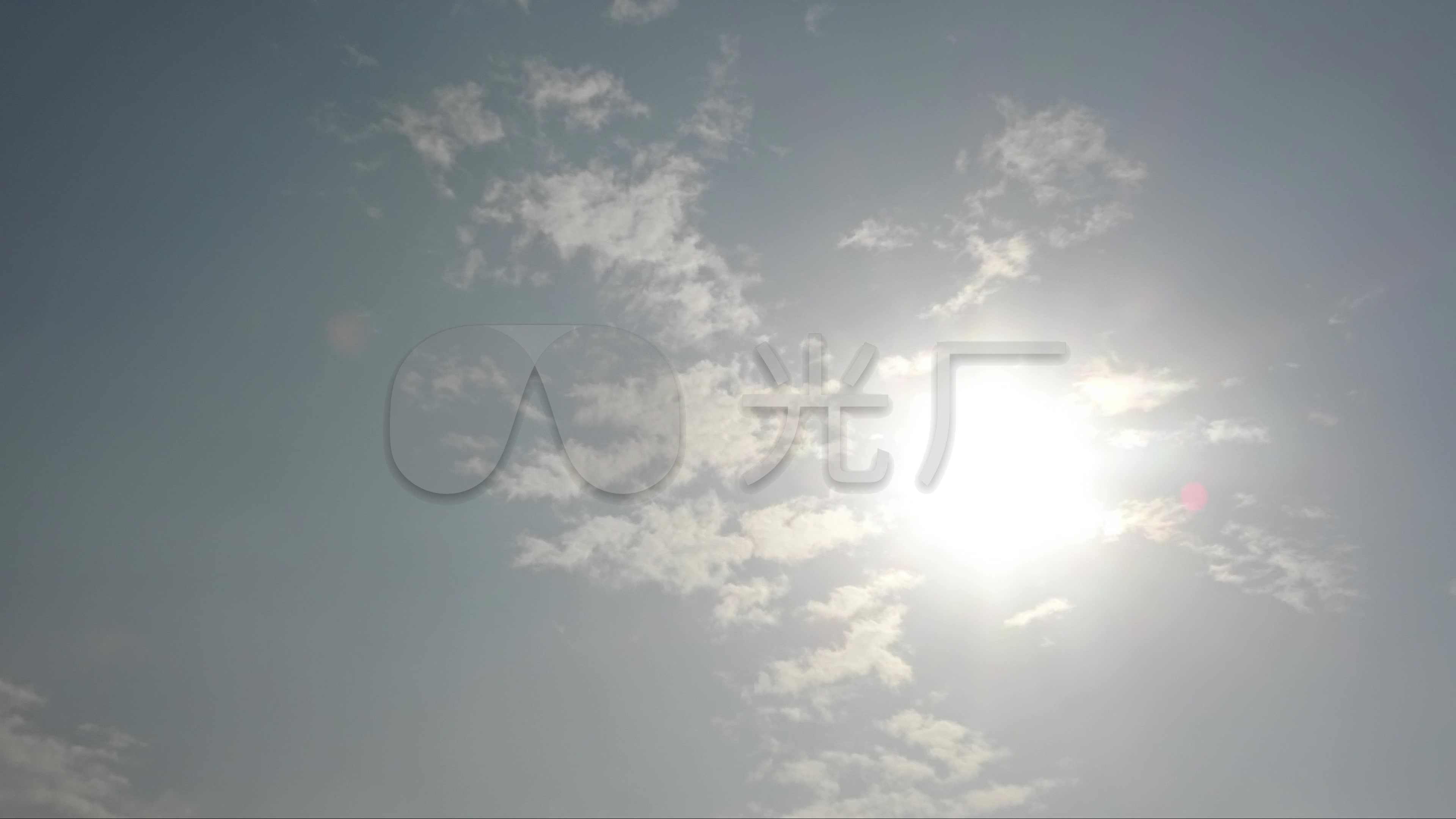 太阳晴空晴天少云阳光4k高清延时摄影