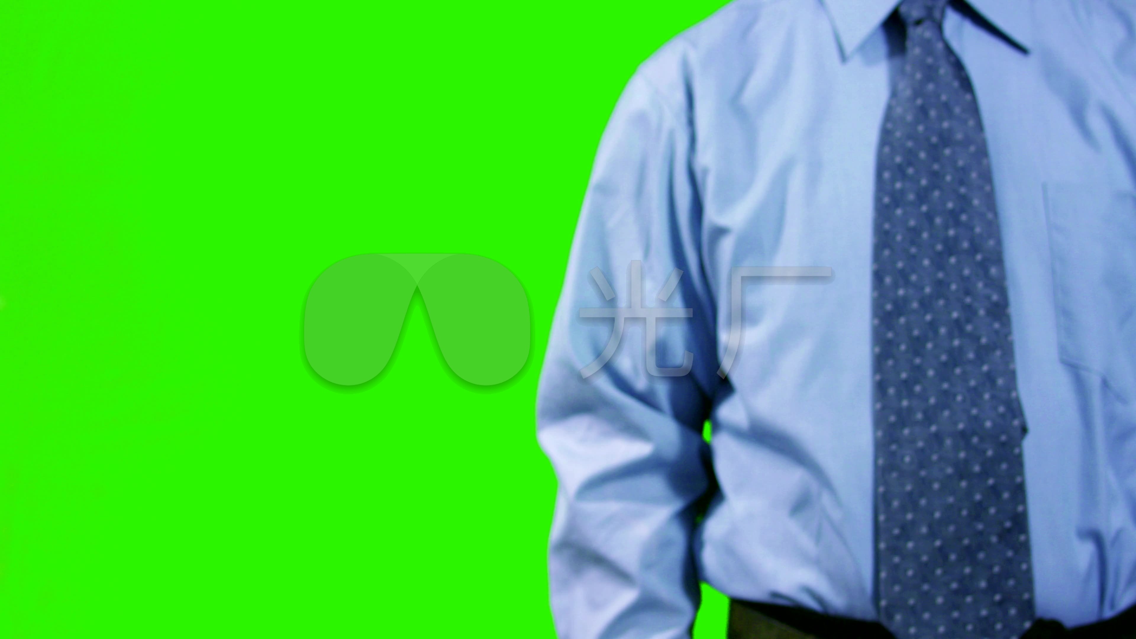 4K商务人士划屏手势科技感背景绿布抠像_384