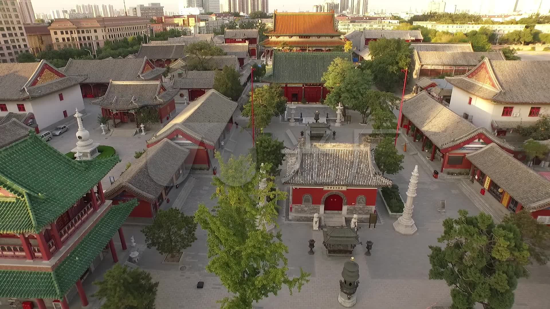 天津大悲院航拍_1920x1080_高清视频素材下载(编号:)