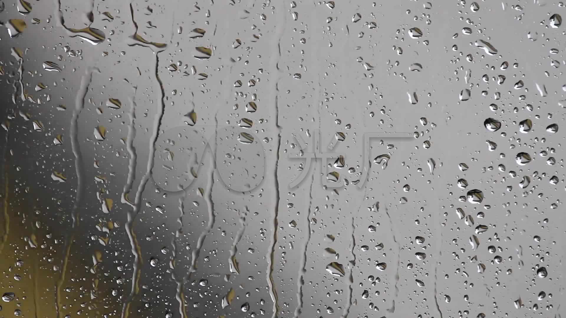 唯美抒情伤感玻璃窗雨天雨水雨景雨珠滴落