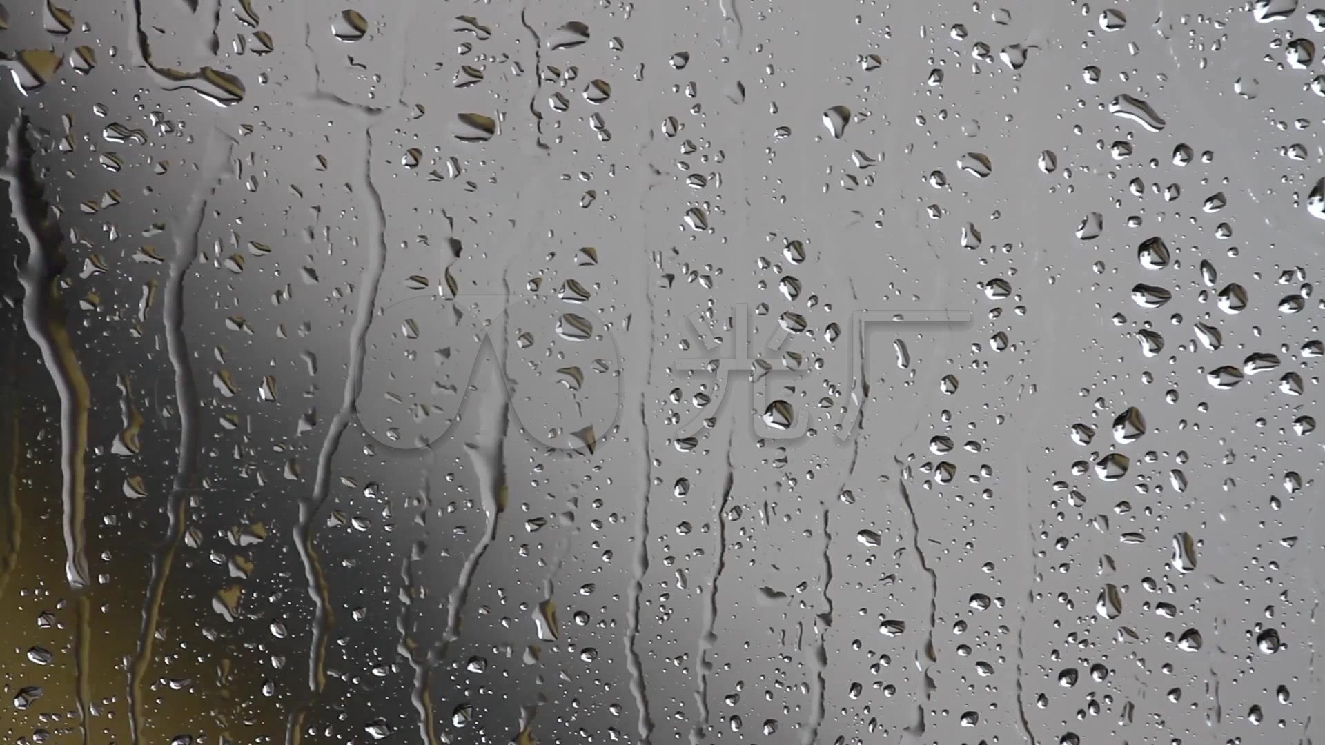 唯美抒情伤感玻璃窗雨天雨水雨景雨珠滴落