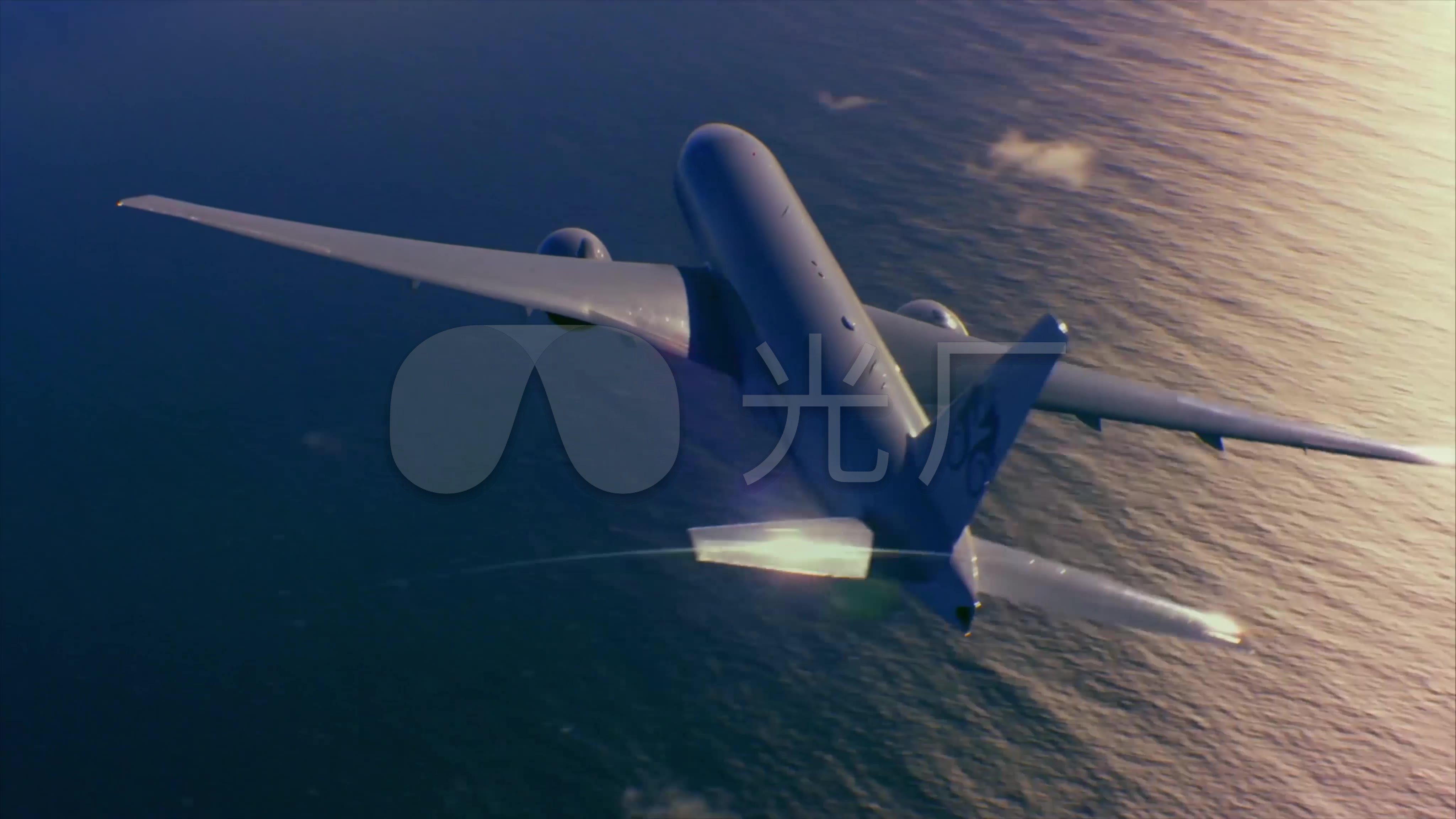 航空飞机波音777_4096x2304_高清视频素材下载(编号:)