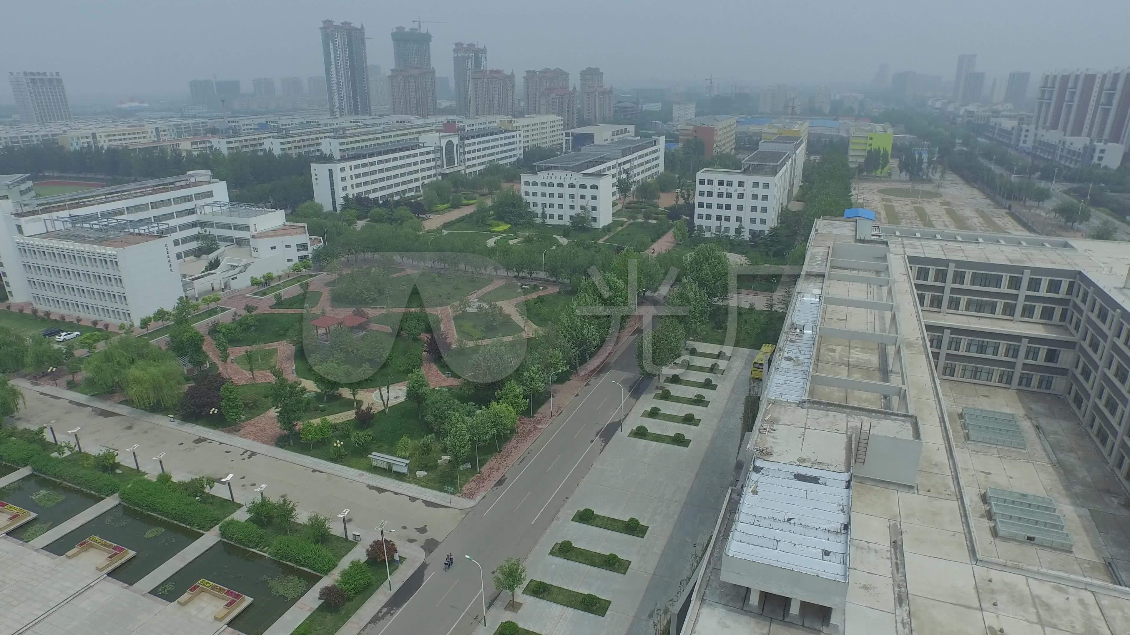 山东潍坊科技学院航拍1_3840x2160_高清视频素材下载