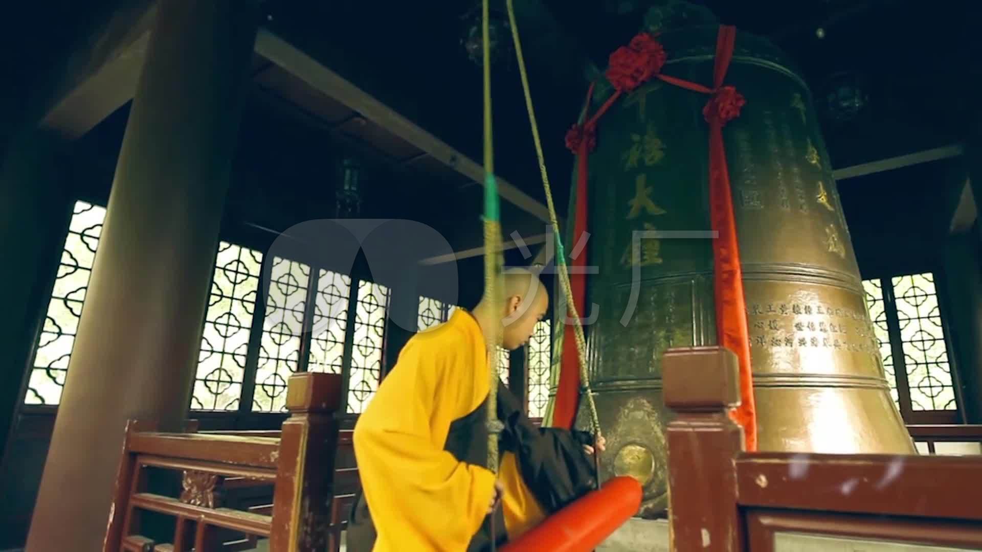 和尚敲钟念珠_1920x1080_高清视频素材下载(编号:)