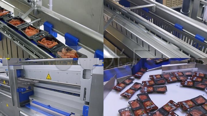 自动化生产线流水线作业食品生产肉类包装肉类生鲜塑料保鲜盒海鲜片泰式辣椒酱牛肉图片