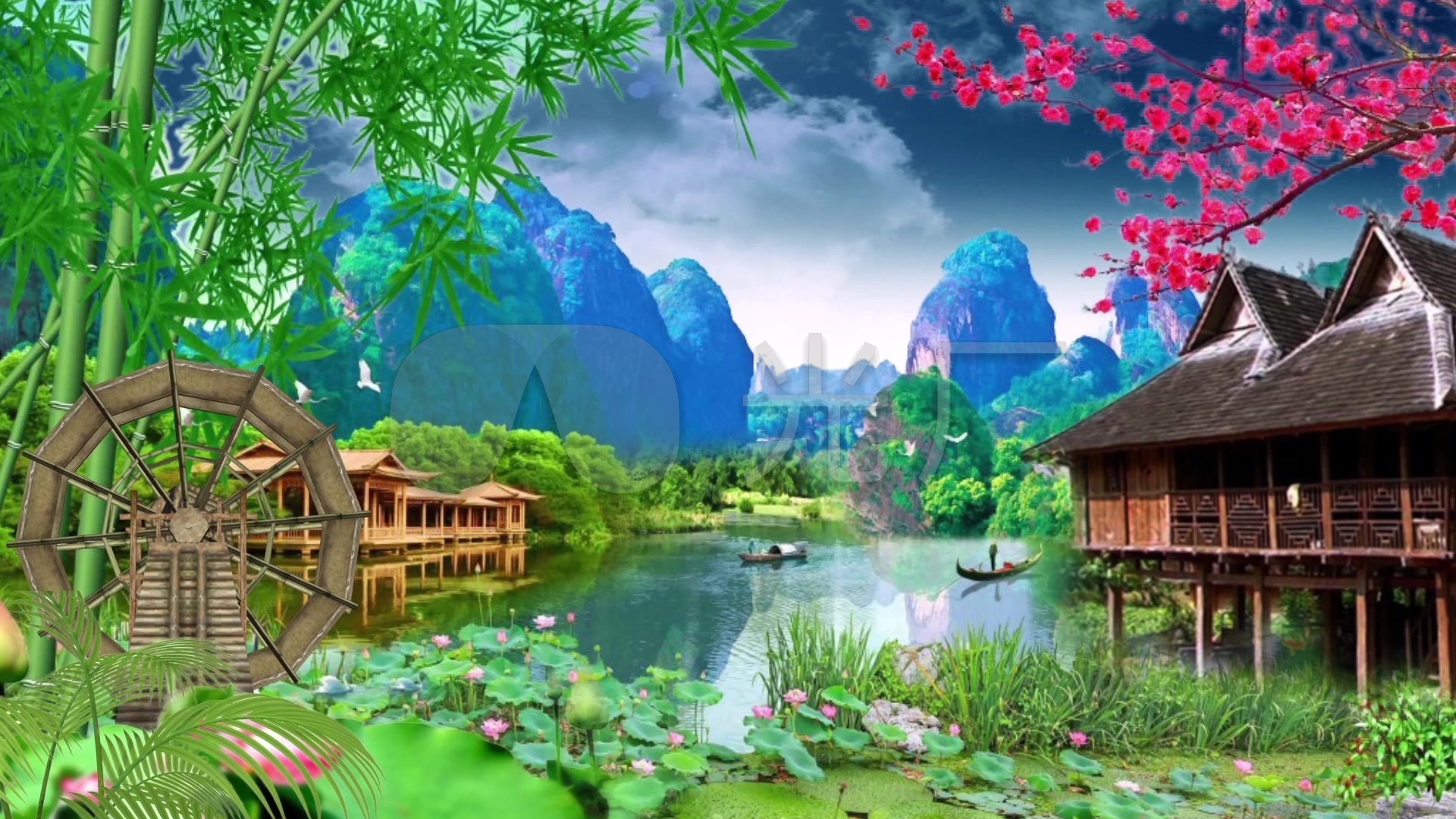 牛角尖尖少数民族舞蹈背景