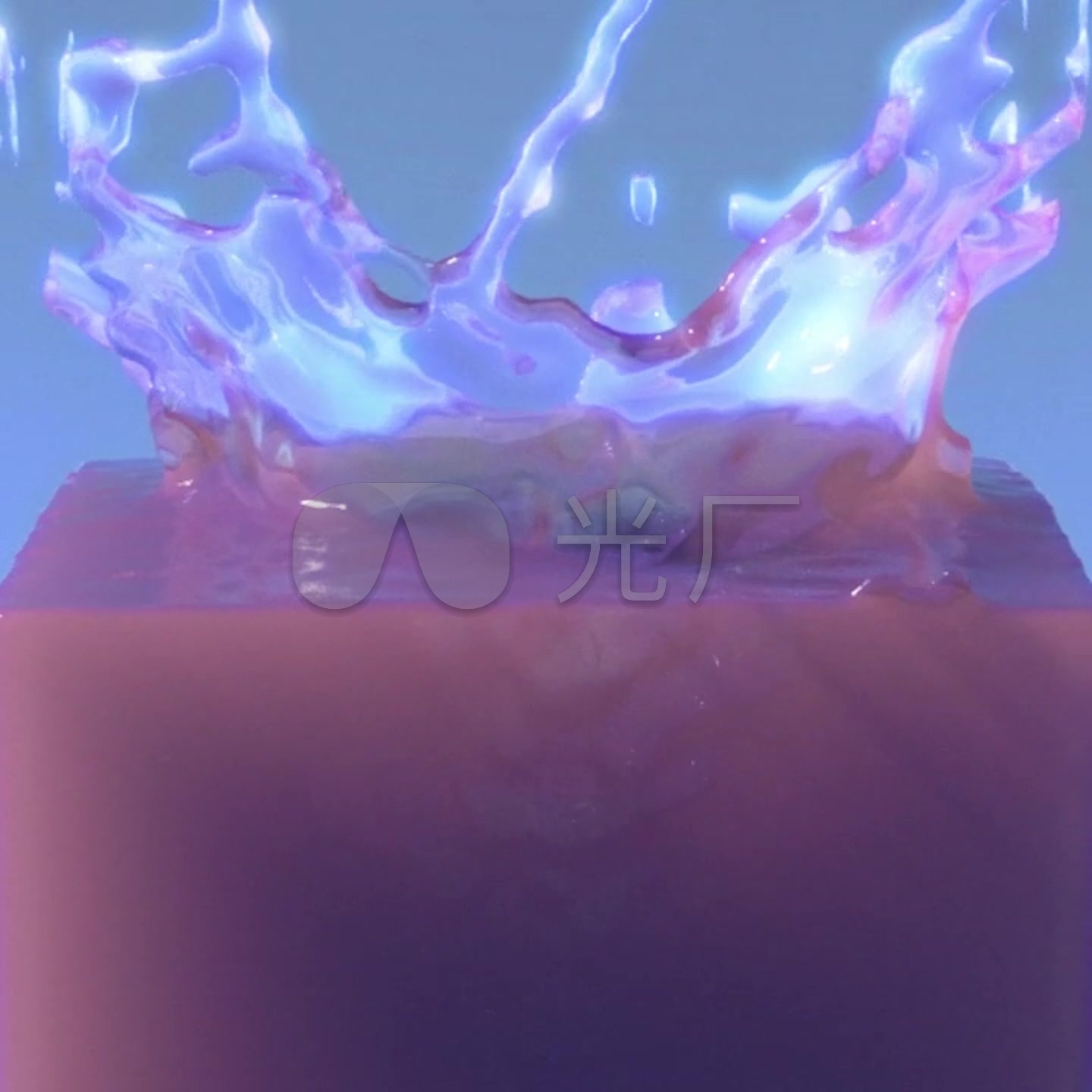 创意q弹水块婚礼跳水VJ三维人体投入_1440X效果做视频图片