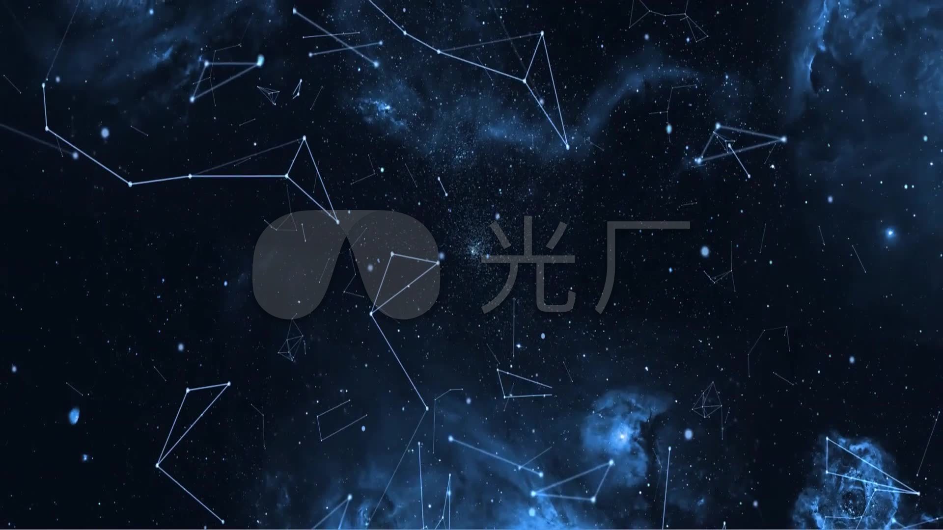 01震撼蓝色科技感粒子星空背景视频素材_1920x1080_高清视频素材下载