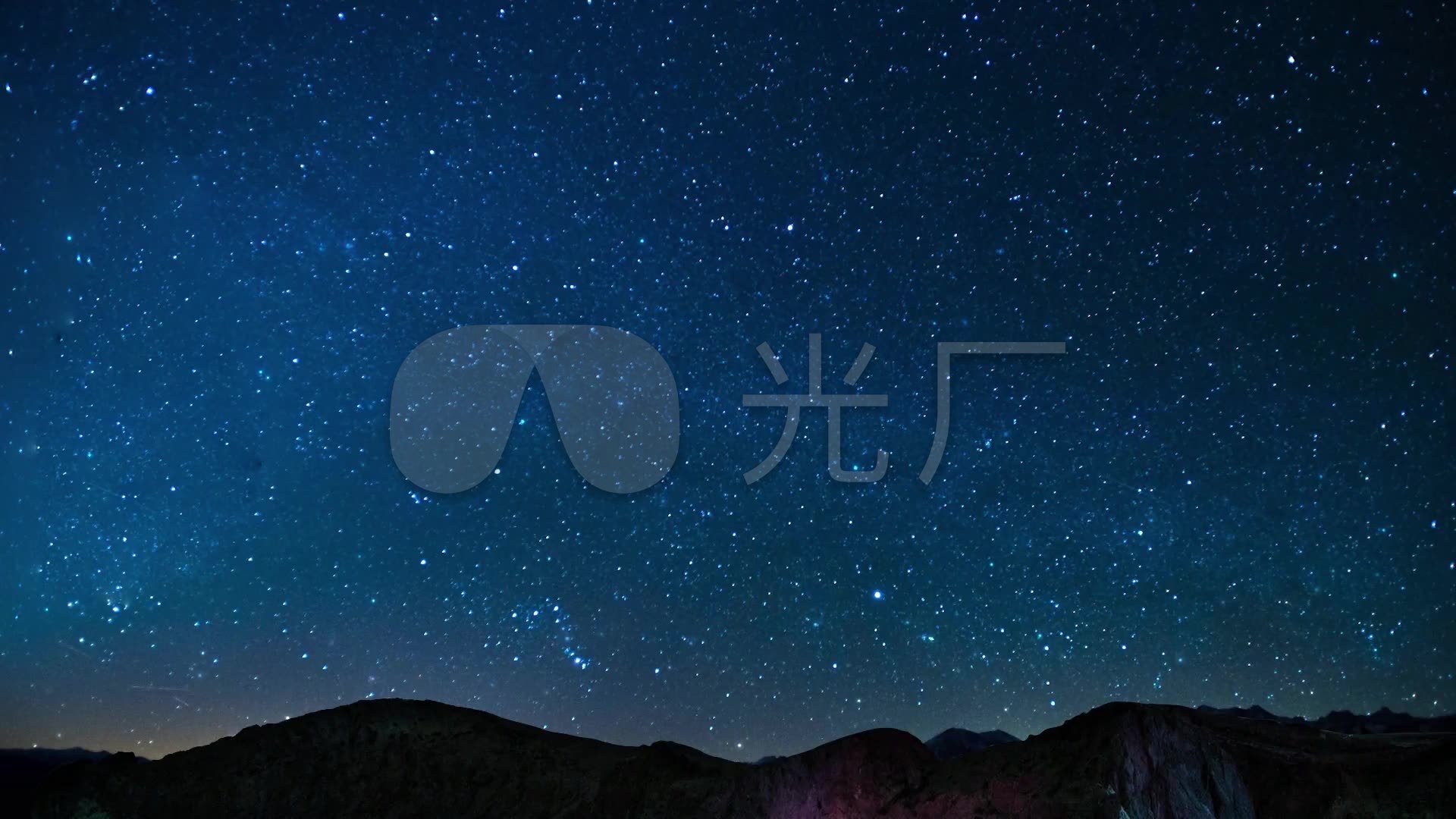 夜空星星下降动画延时星空