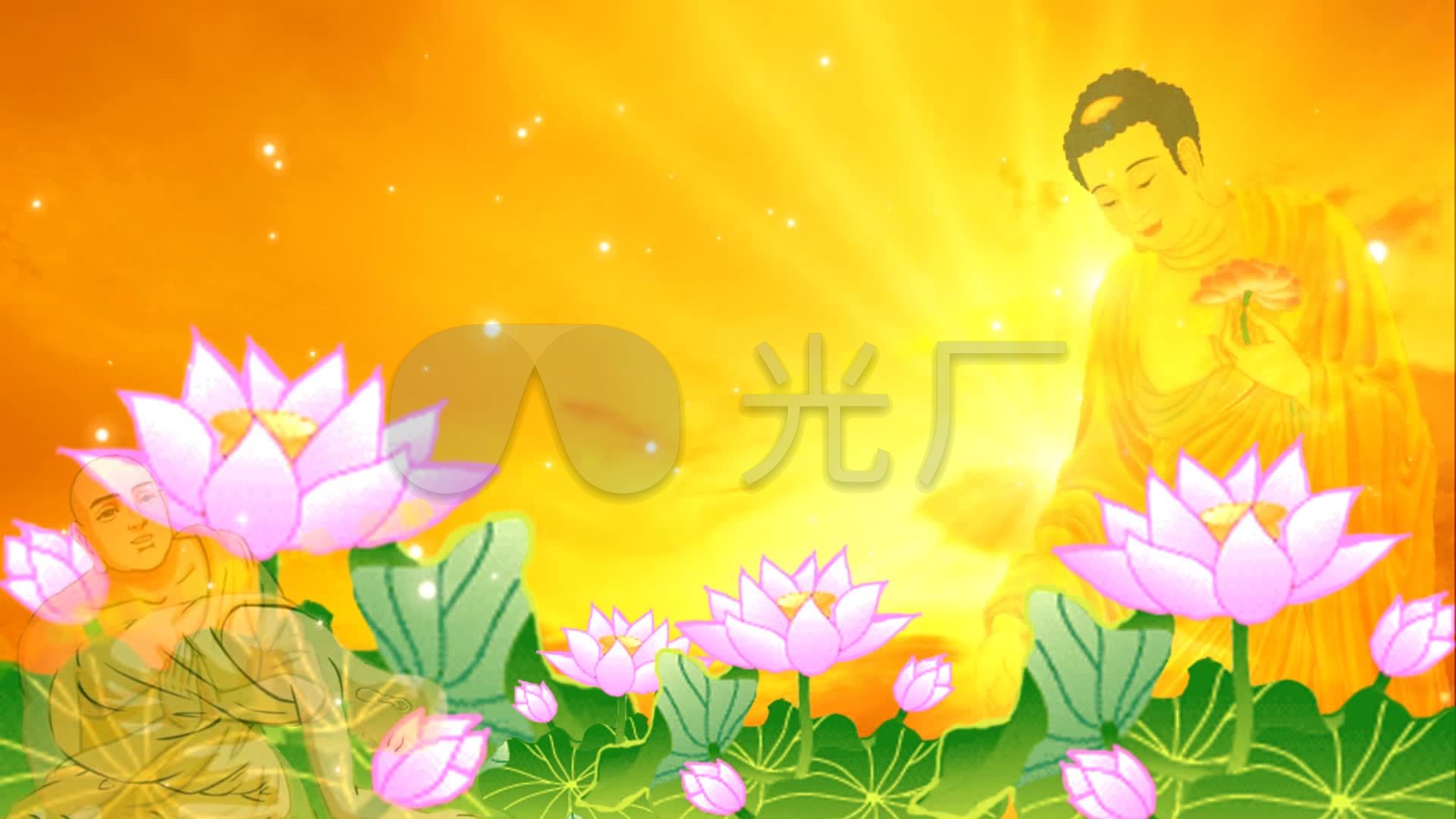 佛祖莲花_1920x1080_高清视频素材下载(编号:1923138)_舞台背景_vj师