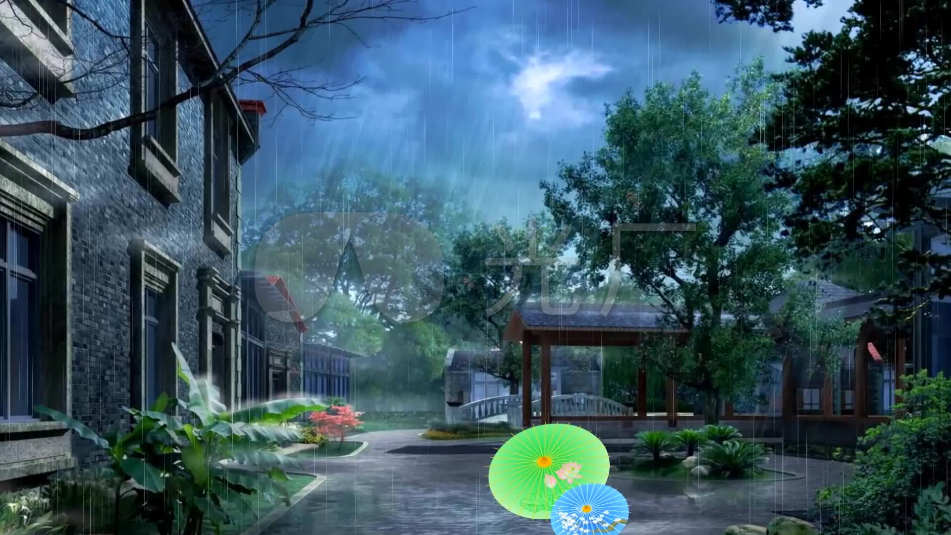 雷雨(话剧演出背景)_1920x1080_高清视频素材下载(:)