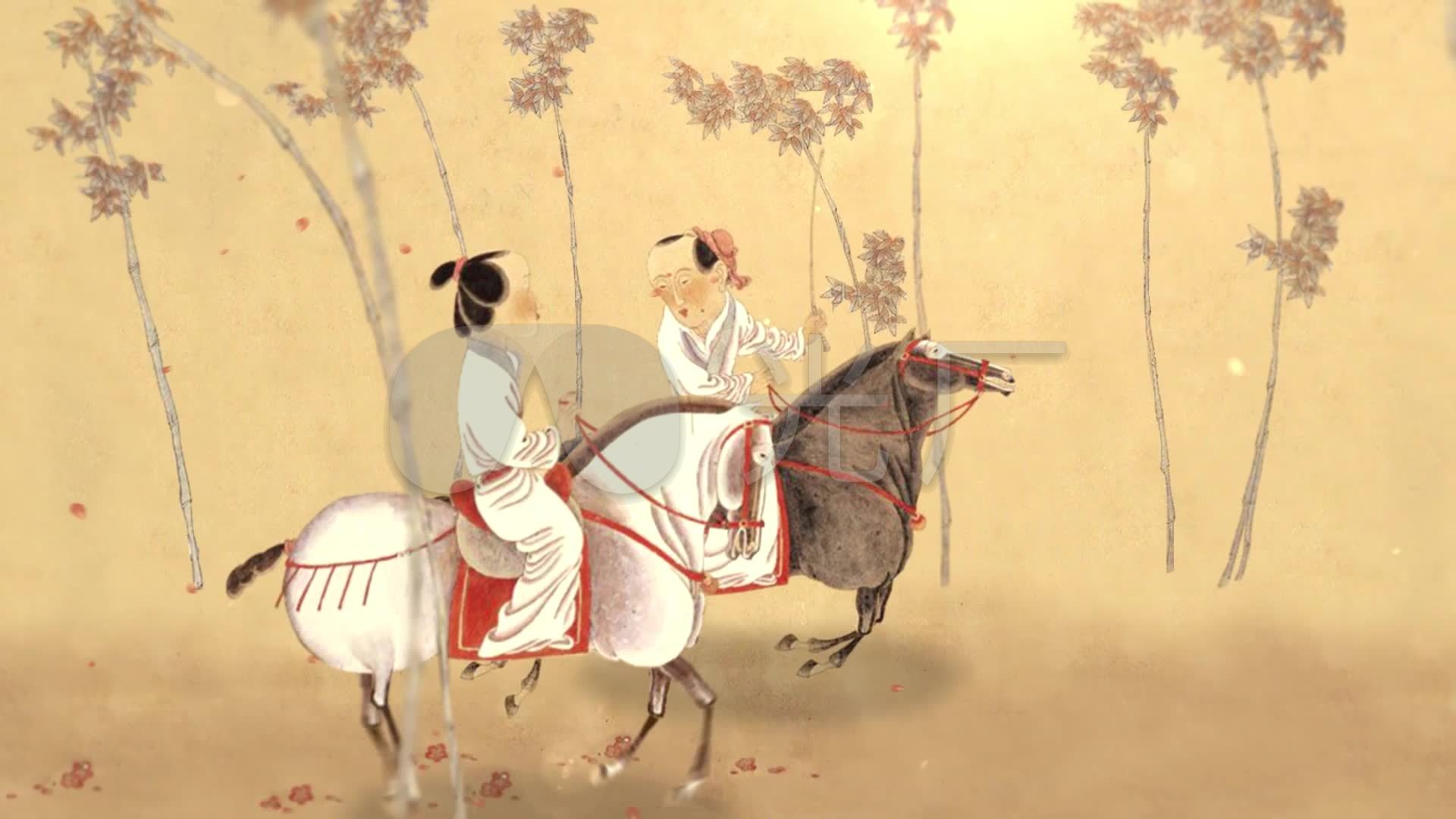 古画动画动态国画—踏花归去马蹄香_1920x1080_高清