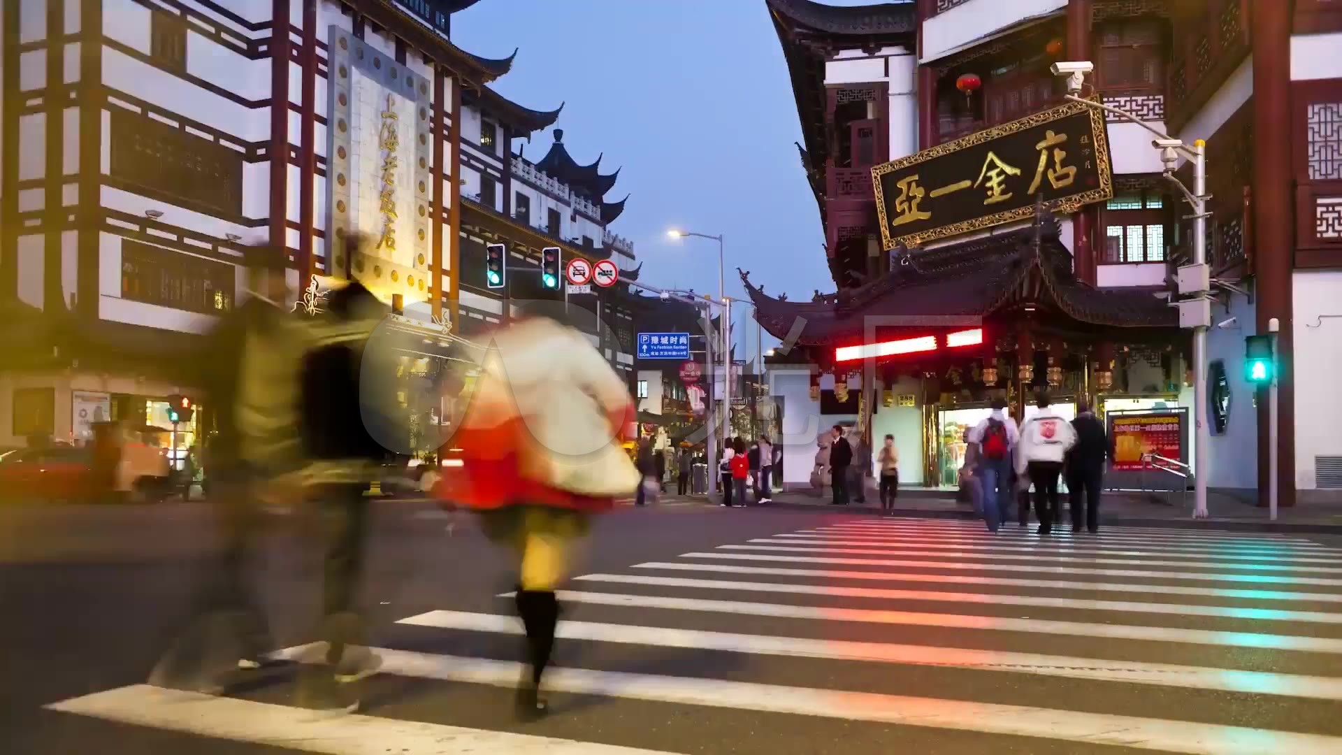 震撼大气人流车流视频素材