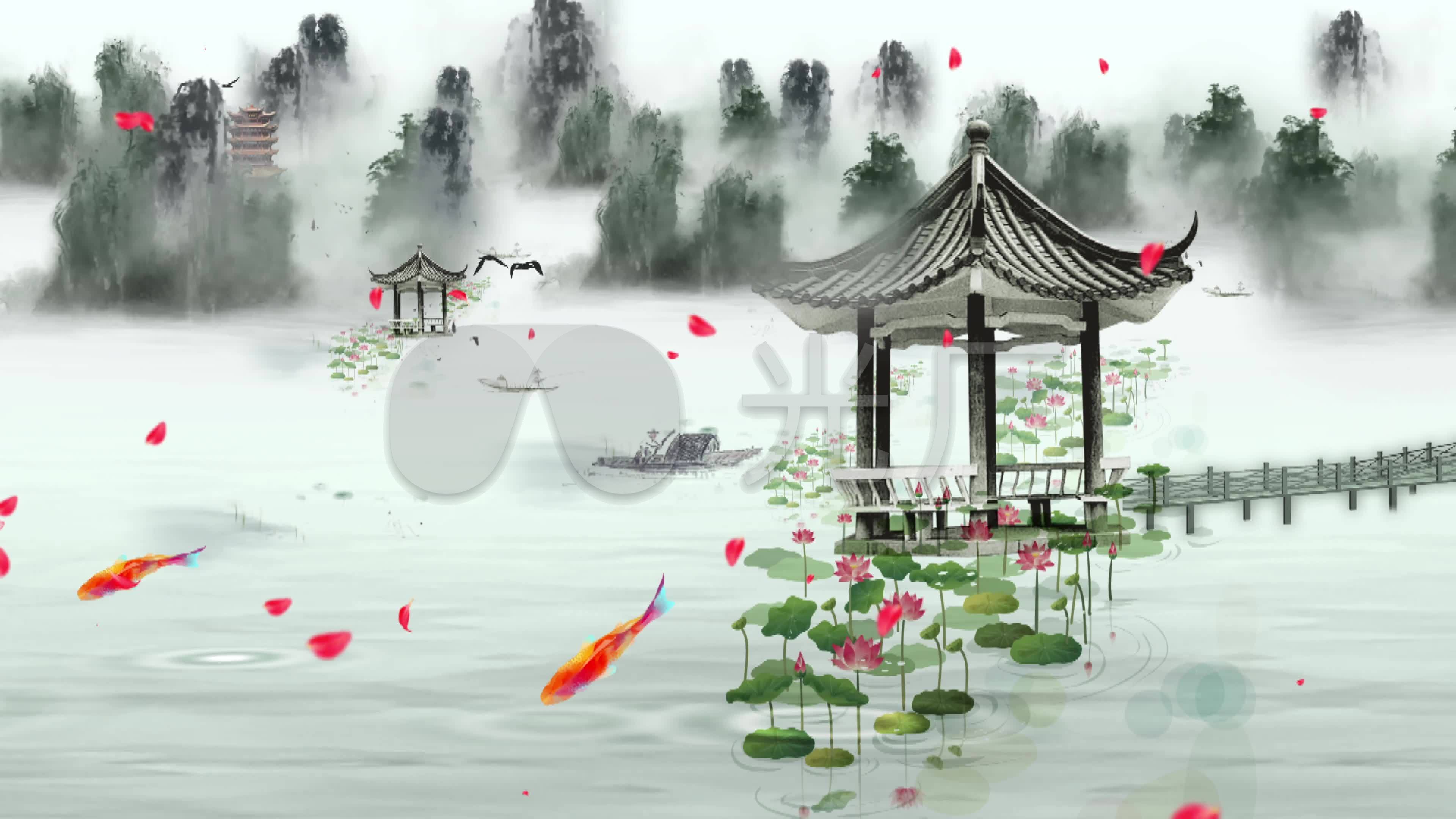 4k超高清壁纸中国风,1920x1080动漫壁纸4k 【原创】4k超清中国风水墨山水背景01_3840x2160_高清