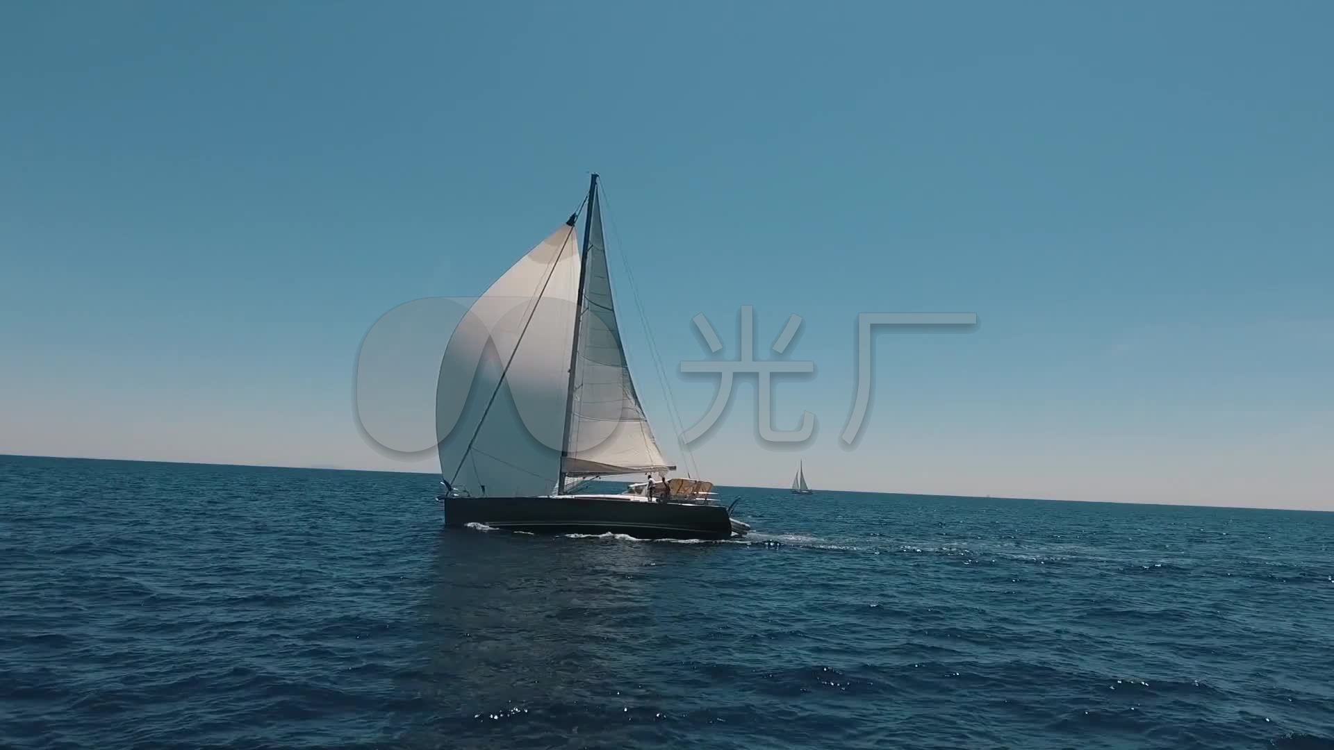 帆船航行乘风破浪宣传片素材_1920x1080_高清视频素材下载(编号